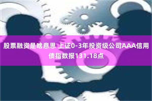 股票融资是啥意思 上证0-3年投资级公司AAA信用债指数报131.18点